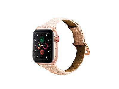 Casery Leather Watch Bands For Apple Watch(Glitter Rose Gold) - Future Store