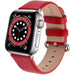 Fullmosa Leather Watch Band for Apple Watch 45/44/42mm Red - Future Store