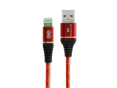 Engage Lightning 5A Flexible Anti-Winding Super Charge Data Cable 1M - Red - Future Store