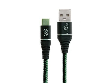 Engage Type-C 5A Flexible Anti-Winding Super Charge Data Cable 1M - Black - Future Store