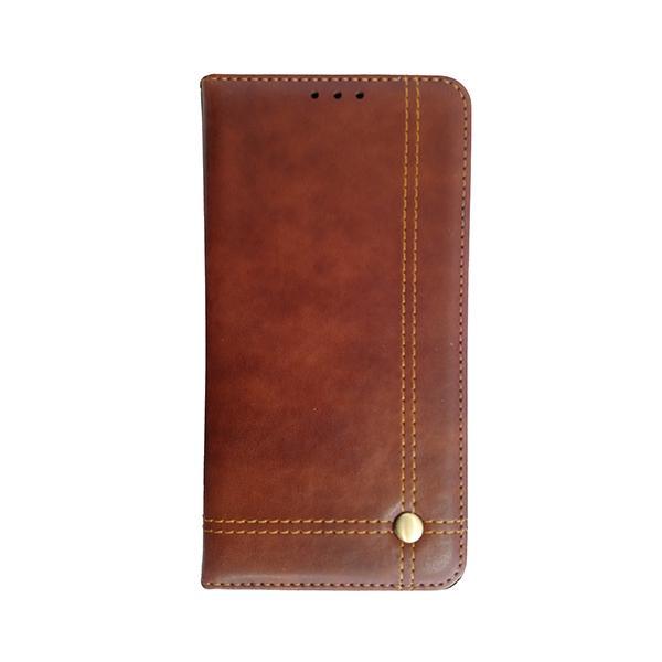 Engage iPhone 11Pro Leather Book Case Dark Brown - Future Store