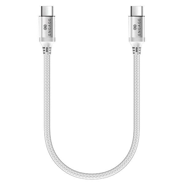 Engage PD 100W Type-C to Type-C Cable 30 cm White - Future Store