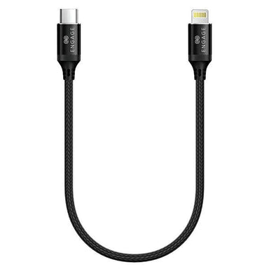 Engage PD 20W Type-C to Lightning Cable 30 cm Black - Future Store