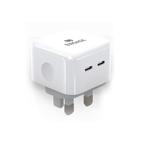 Engage Dual USB-C Port 35W Home Charger White - Future Store
