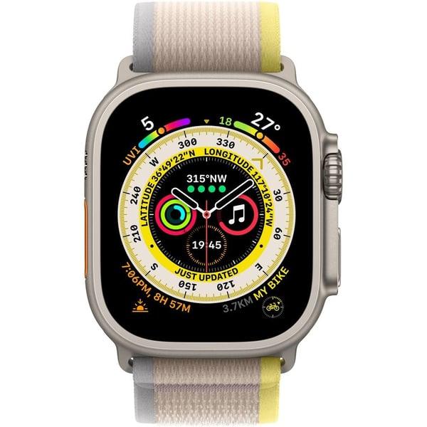 Apple Watch Ultra GPS + Cellular 49mm Titanium Case with Beige Yellow Trail Loop Medium/Large - Future Store
