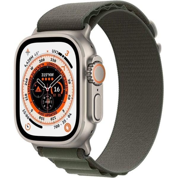 Apple Watch Ultra GPS + Cellular 49mm Titanium Case with Green Alpine Loop Medium - Future Store