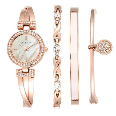 Anne klein bangle outlet watch and bracelet set