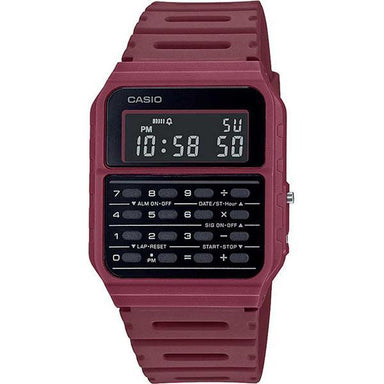 Casio Youth Vintage Mannish Color Digital Calculator Red Men Watch - Future Store