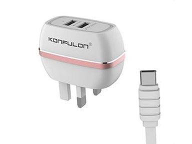 Konfulon Dual Usb Type-C Charger - Future Store
