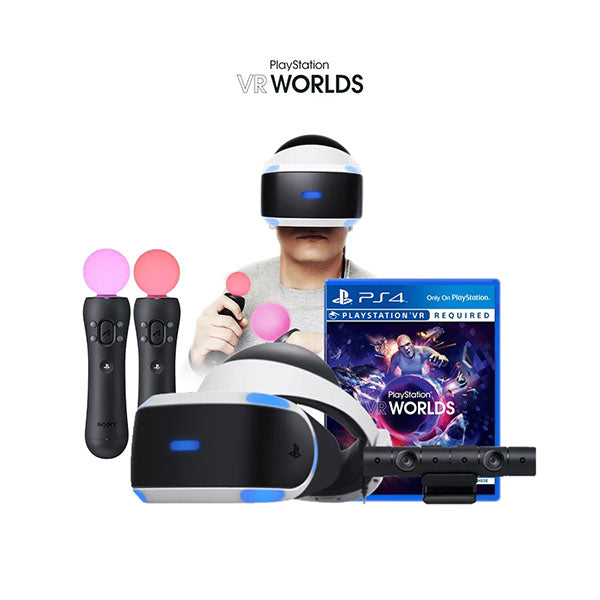Sony PlayStation VR (CUH-ZVR2) Worlds Bundle For 4 & 5 —