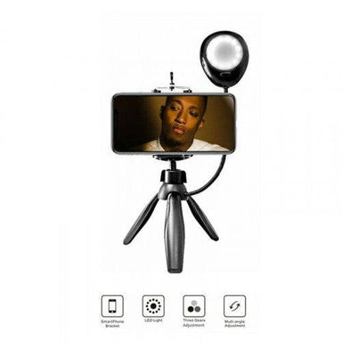 Earldom 360 Degree Rotate Mini Smartphone Tripod With Selfie Lamp - Future Store