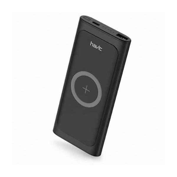 Havit QC3.0 & PD 18W 10000mAh Power Bank with 10W Wireless Charger Black - Future Store