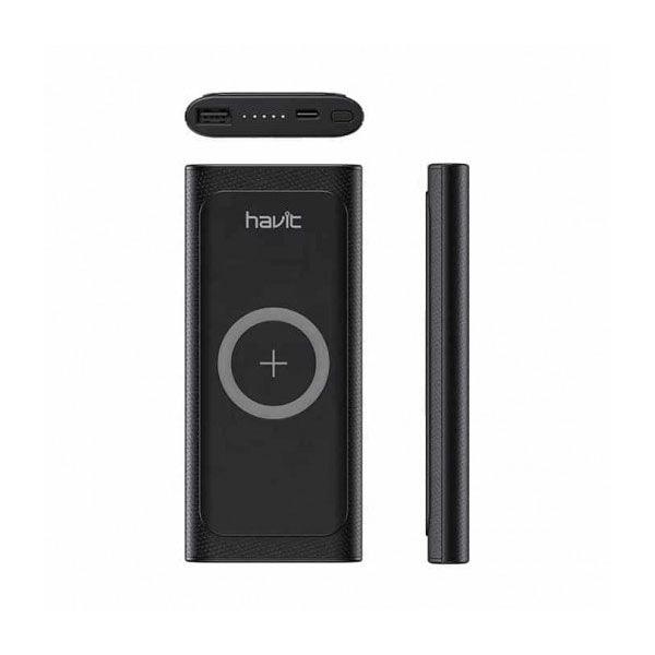 Havit QC3.0 & PD 18W 10000mAh Power Bank with 10W Wireless Charger Black - Future Store