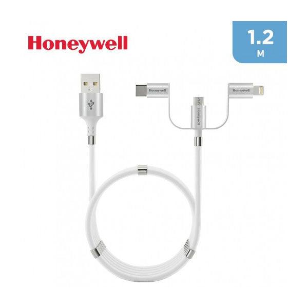 Honeywell 3 in 1 Magnetic Rapid Multi Charge USB Cable 1.2m White - Future Store