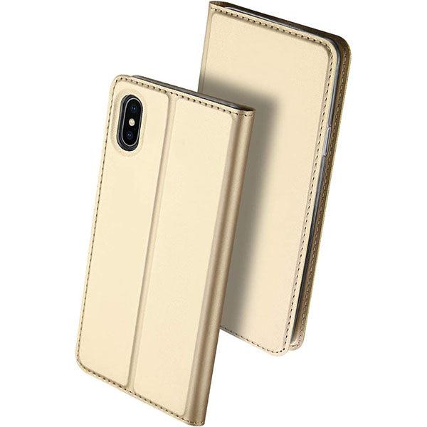 Dux Ducis Flip Folio PU Leather Protective Case for iPhone X/XS Gold - Future Store