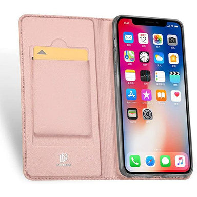 Dux Ducis Flip Folio PU Leather Protective Case for iPhone X/XS Rose Gold - Future Store