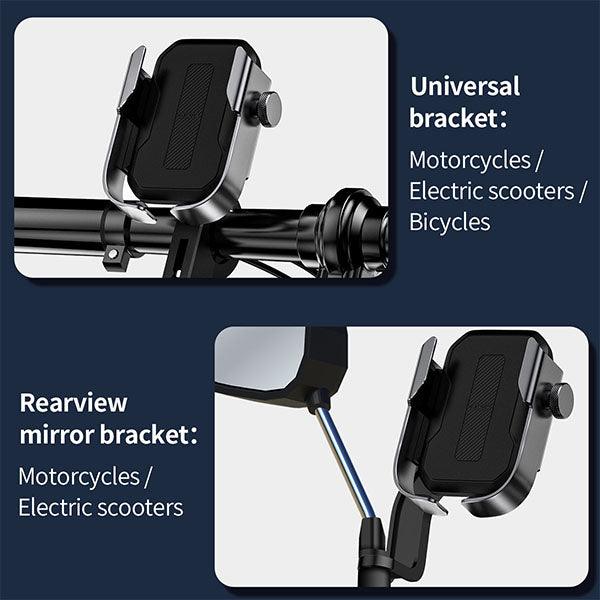 Baseus Armor Motorcycle holder (Applicable for bicycle) Silver - Future Store