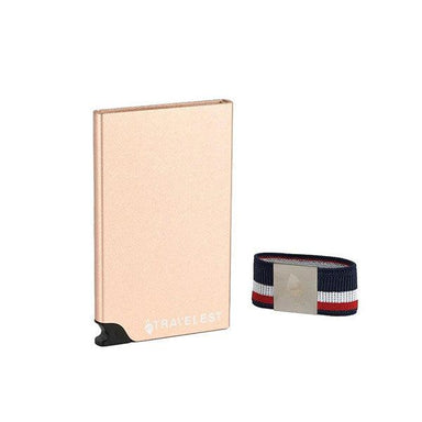 Travelest RFID Block Aluminum Wallet with Elastic Money Holder Gold - Future Store