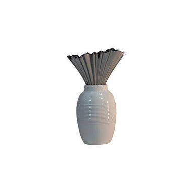 White Vase Silver Head V1695 - Future Store