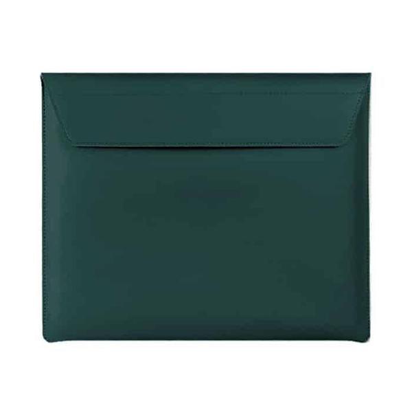 Smart Premium Hand Crafted Genuine Leather Sleeve For Macbook 13.5" - Green