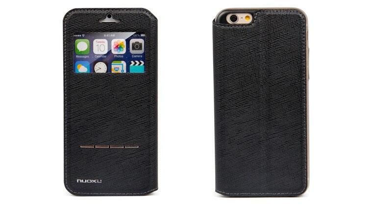 Nuoku Arabic Series Left Side Exclusive Leather Case For iphone 6 Black - Future Store