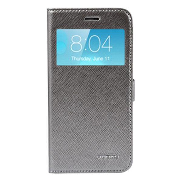 Nuoku Book Series Leather Book Cover for iPhone 6 Silver - Future Store