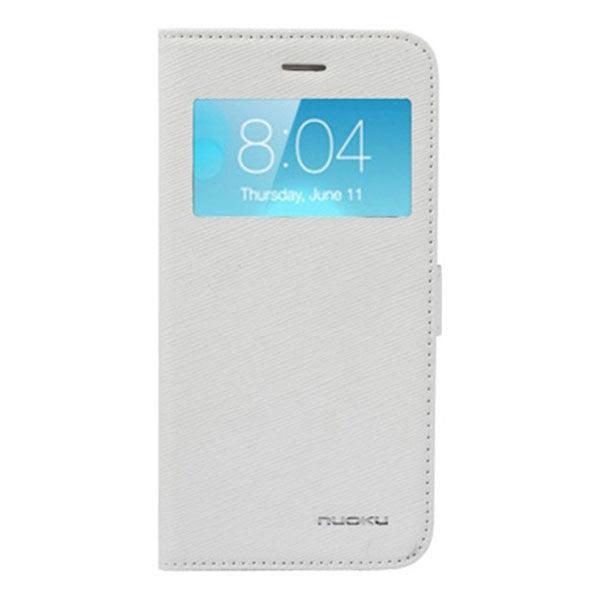 Nuoku Book Series Leather Book Cover for iPhone 6 Plus White - Future Store