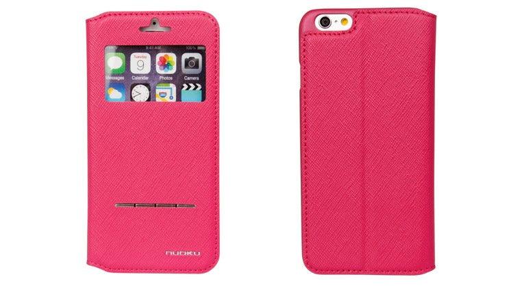 Nuoku Noble Series Exclusive Leather Case with TPU Screen for iPhone 6 Pink - Future Store