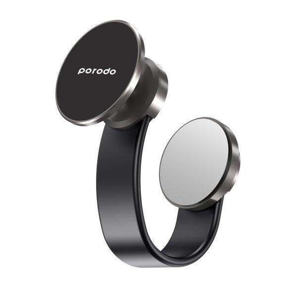 Porodo Flexible Arm Magnetic Car Mount - Black - 9RG0