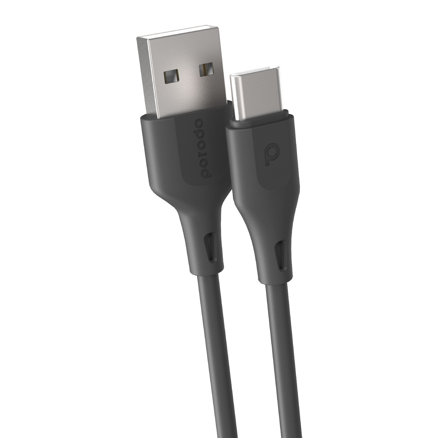 Porodo USB Cable Type-C Connector 3A Durable Fast Charge and Data Cable (1.2m/4ft) - Black - DXOU