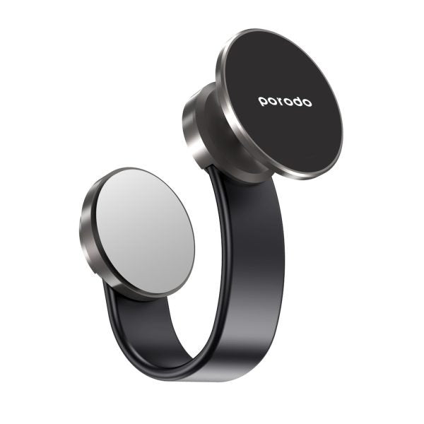 Porodo Flexible Arm Magnetic Car Mount - Black - 9RG0