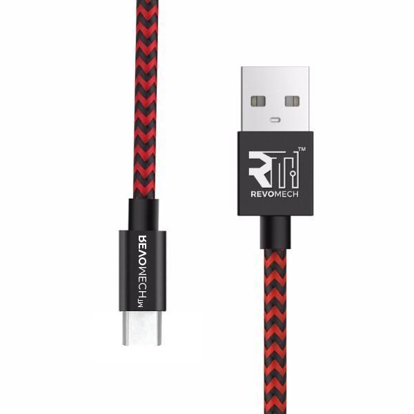 Revomech Type C Charging & Sync Cable 1.5M (Black/Red)(804879599142) - Future Store