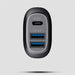 RockRose Safari PQ2 PD & QC 3.0 3-Port Car Charger Black - Future Store