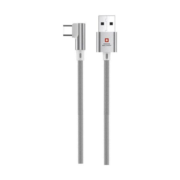 Swiss Military Usb To Type C 2m Braided Cable White - Future Store