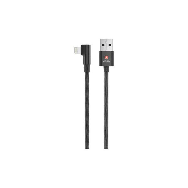 Swiss Military Usb To Lightning 2m Braided Cable Black - Future Store