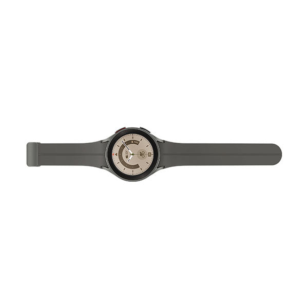 ساعة سامسونج جالكسي الذكية 5 برو 45 ملم تيتانيوم رمادي