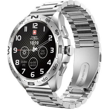 Swiss Military Dom Smart Watch Metal Strap Silver - Future Store