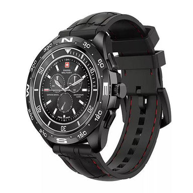 Swiss Military Dom Smart Watch Silicon Strap Black - Future Store