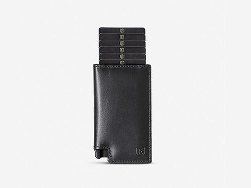 Leather Wallet + Tracker Card Black-2RJ1