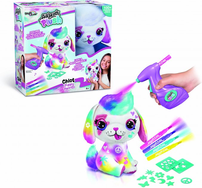 Airbrush Plush Puppy - Soft and Customizable 8 Plush Craft Kit