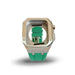 Apple watch Series 7/6 45/44 MM Luxury Silver Watch Case Green Strap - Future Store